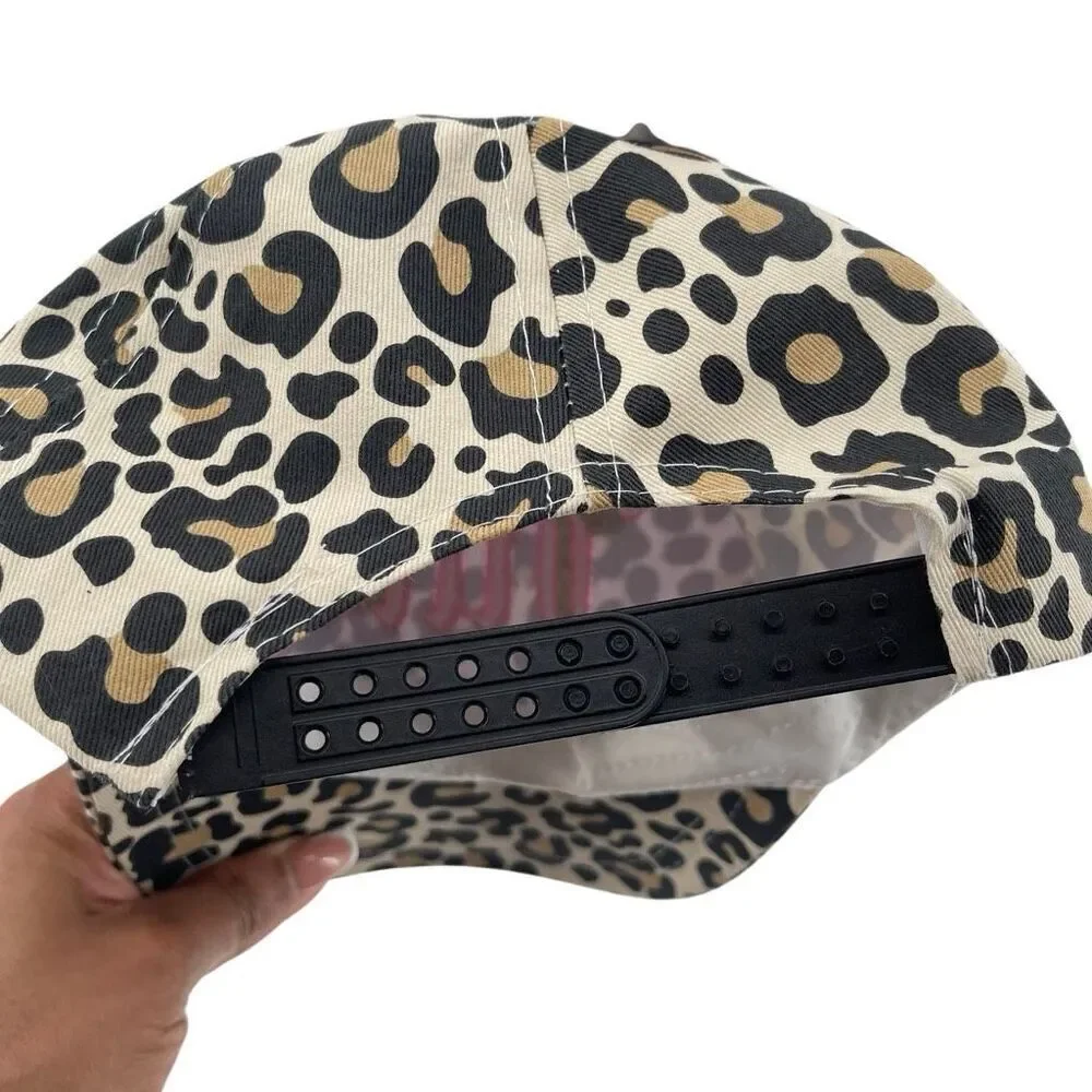 Juicy Couture Kids Leopard Print Snapback Hat Pink Logo Y2K NWT Adjustable